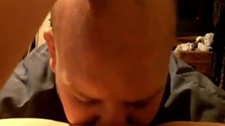 Eating chubby wife pussy