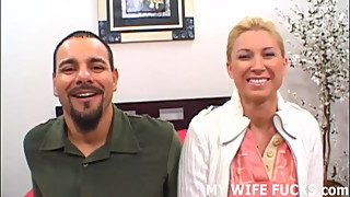 Watch your stunning wife get railed by a pornstar
